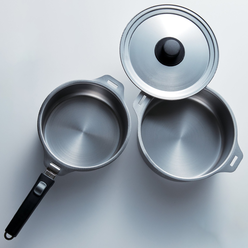 燕三 IH対応 ハンドル着脱式鍋2点(18・20cm)