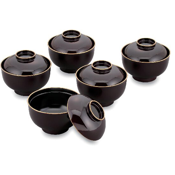 北市漆器店 溜渕金雑煮椀揃