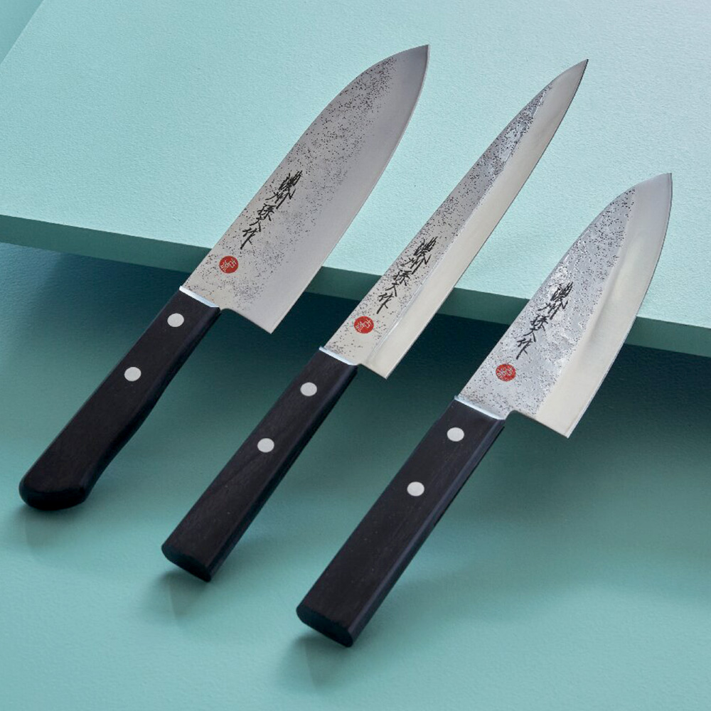 濃州孫六作 古流梨地包丁3点セット