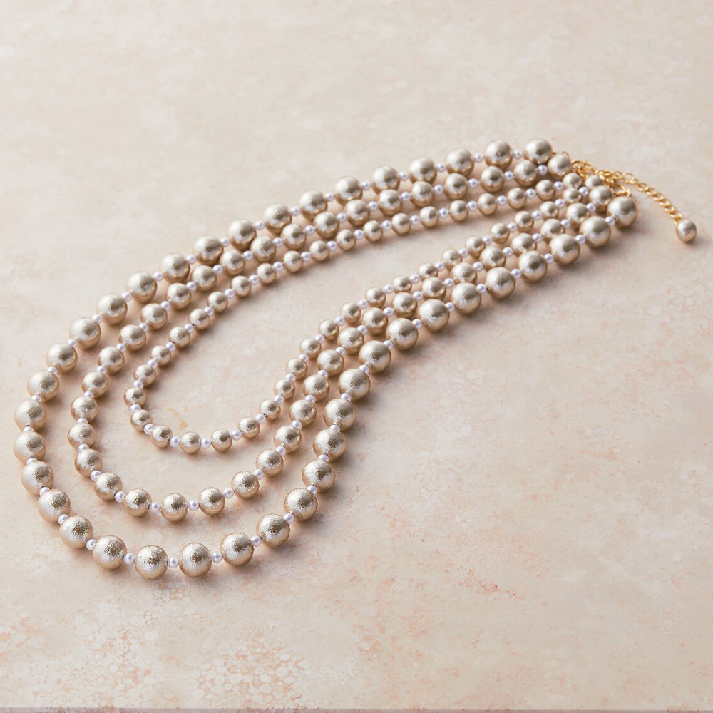 コットンパールネックレス