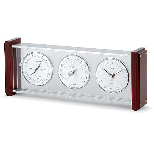 エンペックス スーパーEX 気象計・時計(シルバー色)