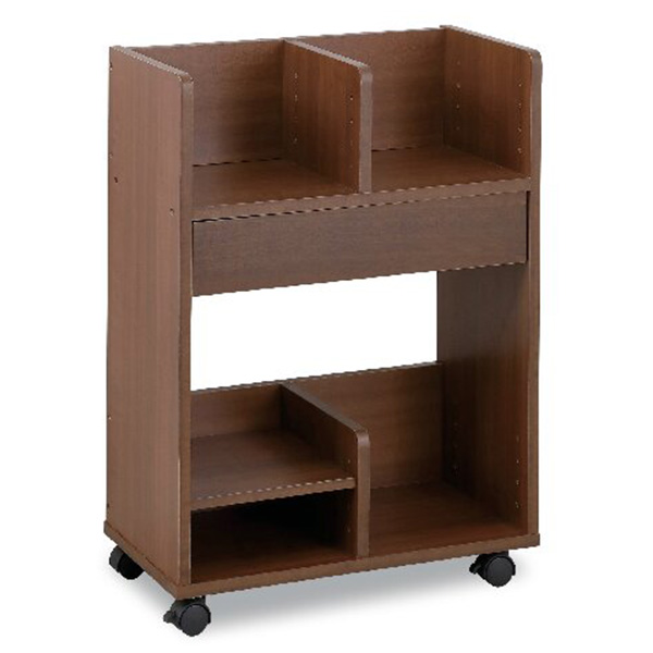 シンプル収納ワゴン(ブラウン)