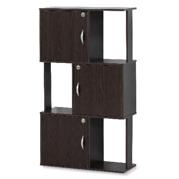 ラック鍵付き 3段(ブラウン)