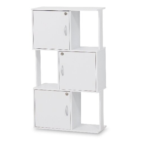 ラック鍵付き 3段(ホワイト)