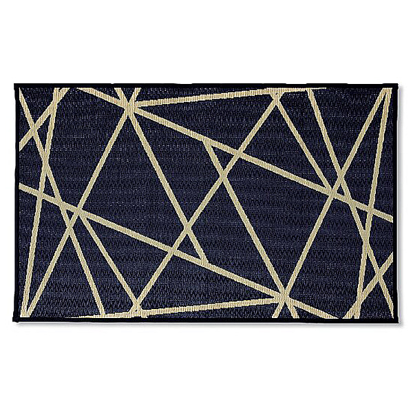イケヒコ・コーポレーション い草マット 幾何柄(ブラック)
