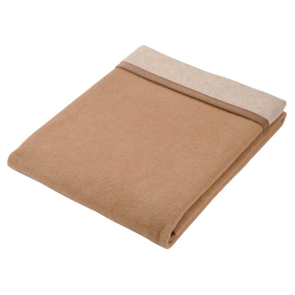 キャメル・ウール毛布（毛羽部分）リバーシブル