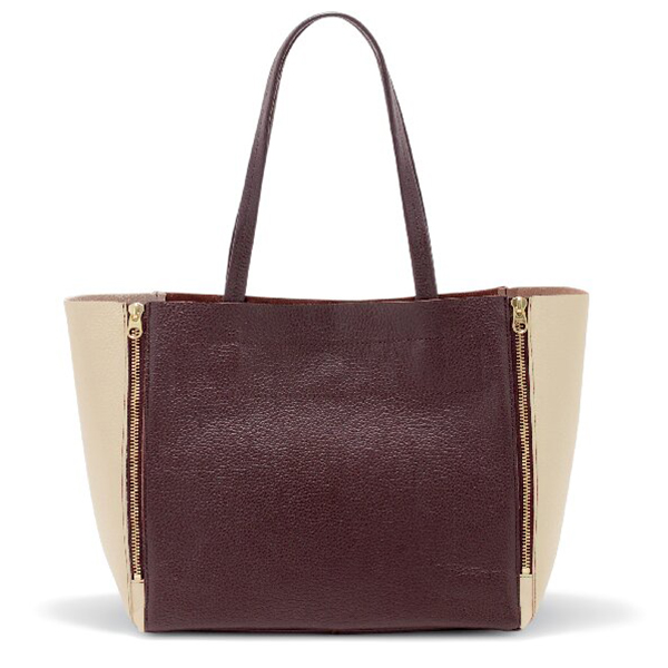 石井猛雄 ファスナーバッグ (ブラウン/ベージュ)