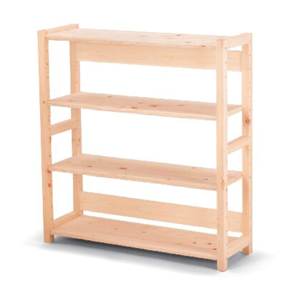 ひのきラック4段 ワイド