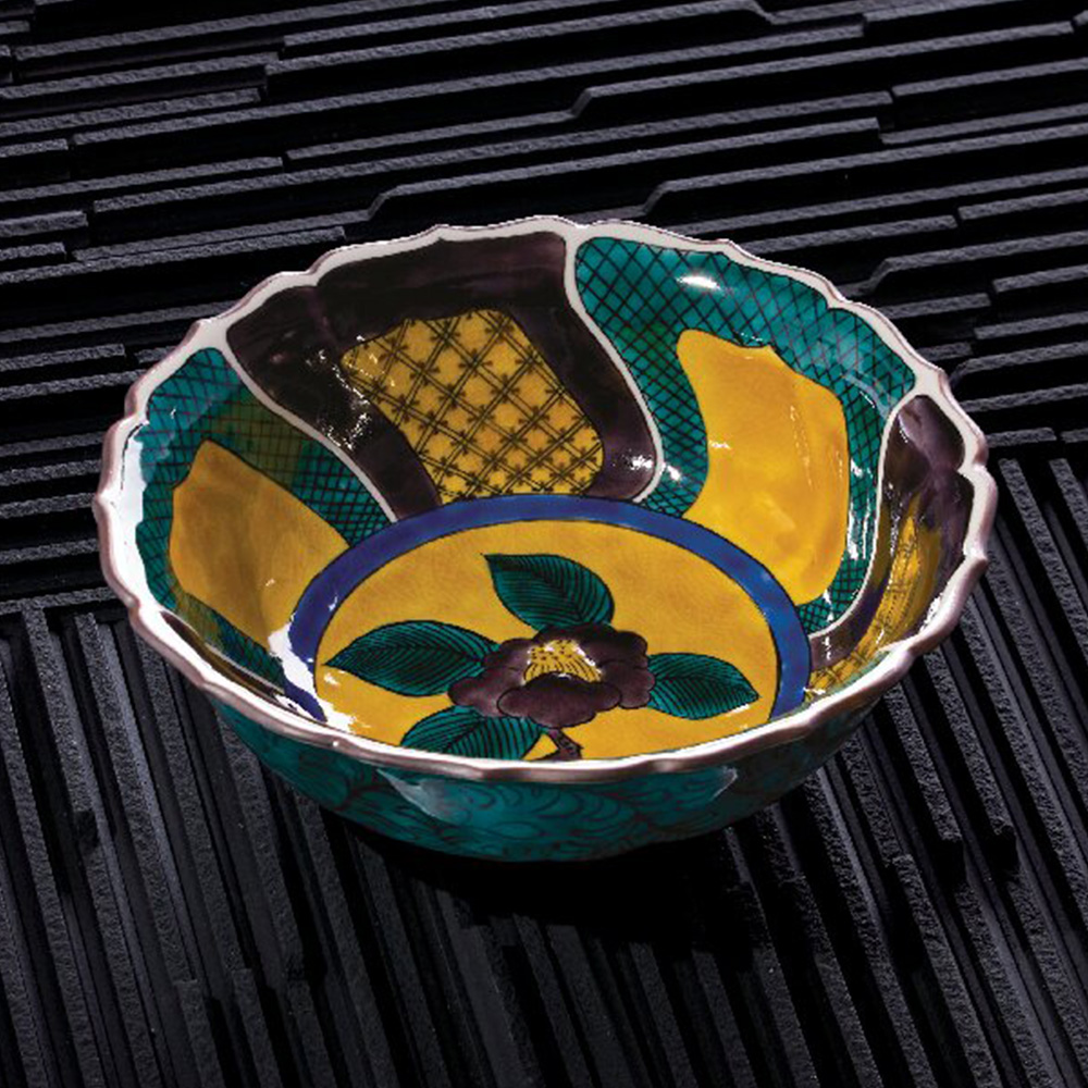 瑛生の器 吉田屋調 椿文様大鉢