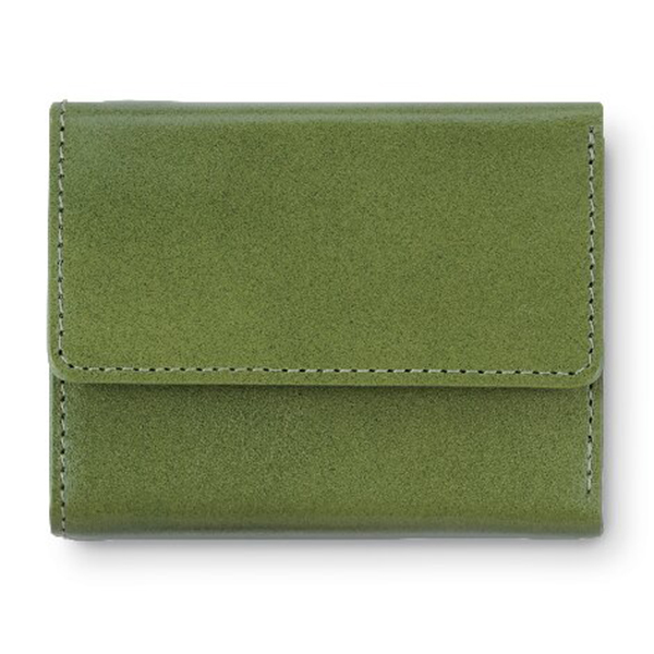 コンパクト三つ折り財布 (グリーン)