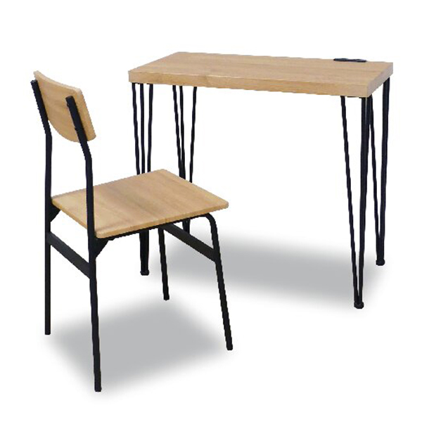 アートデスク2点セット コンセント付(モダンナチュラル)