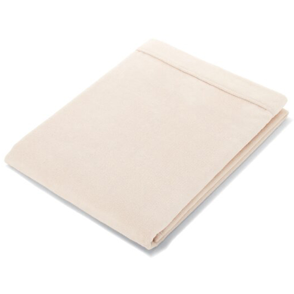 ふんわり衿付きシール織綿毛布(ベージュ)