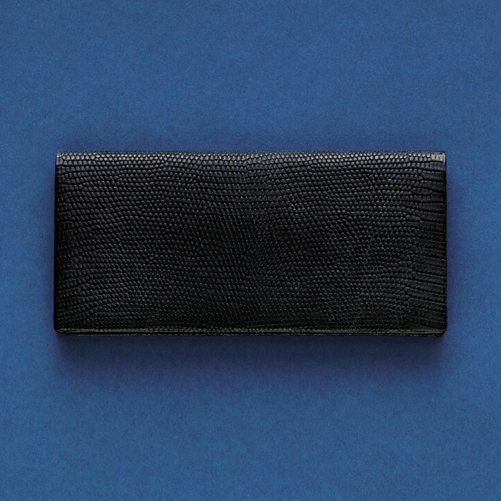 リザード革長財布(ブラック)