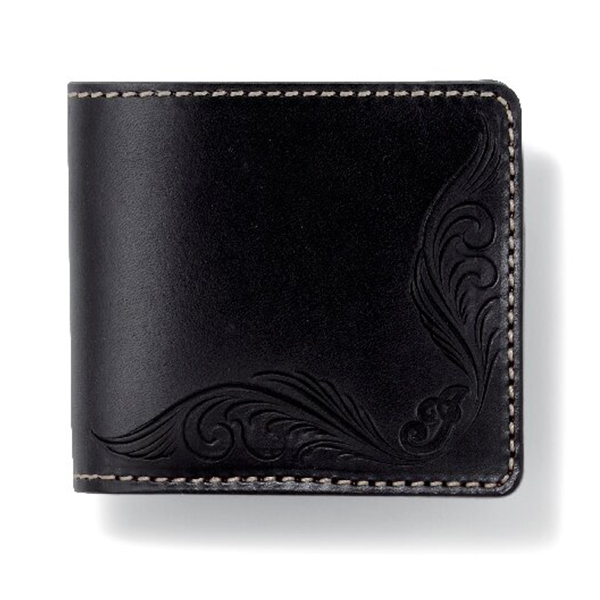 インディアンモトサイクル アンド ケーシーズ フリーカット 札入れ(ブラック)