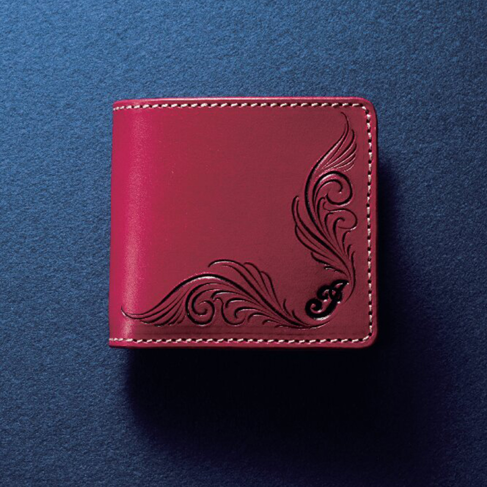 インディアンモトサイクル アンド ケーシーズ フリーカット 札入れ(レッド)