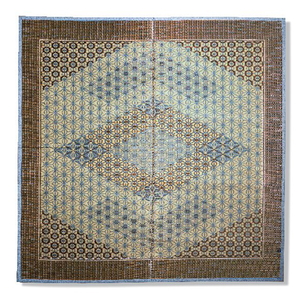 い草ラグ 和柄(グレー)