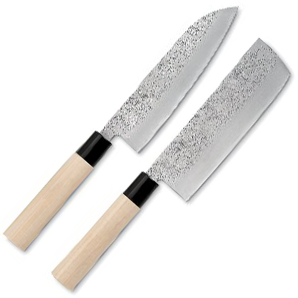 暁里 梨地割込三徳・菜切和包丁セット