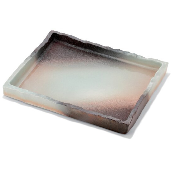 萩焼 三戸逸雄作 角皿