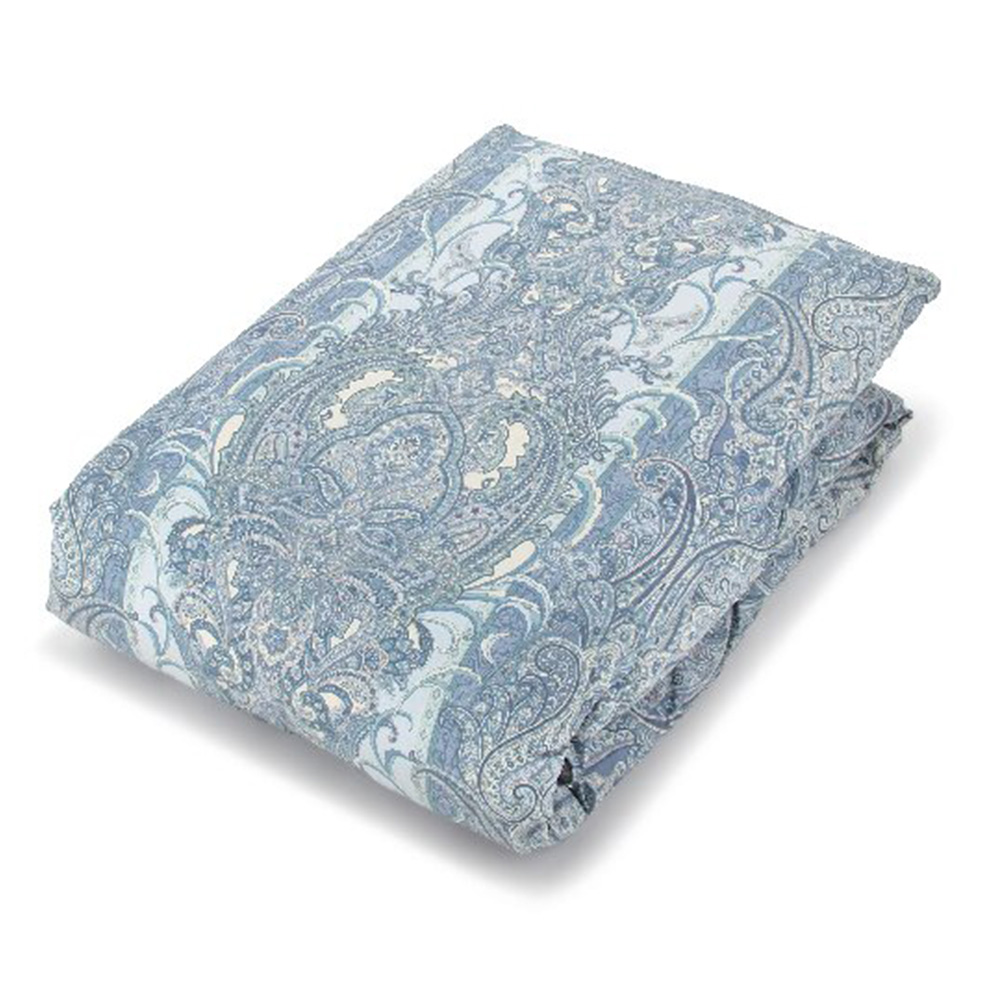 オゾン加工 両面プリント羽毛合掛けふとん(ブルー)