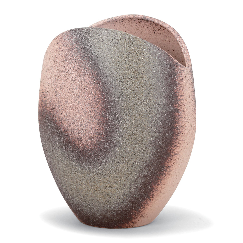 信楽焼 古窯変 楕円花器