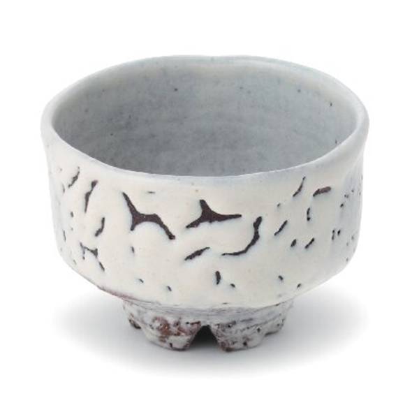 萩焼 白萩楽形茶碗