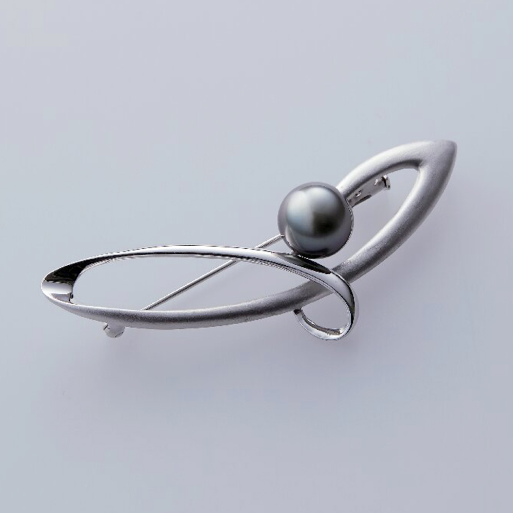 黒蝶パール  ブローチ