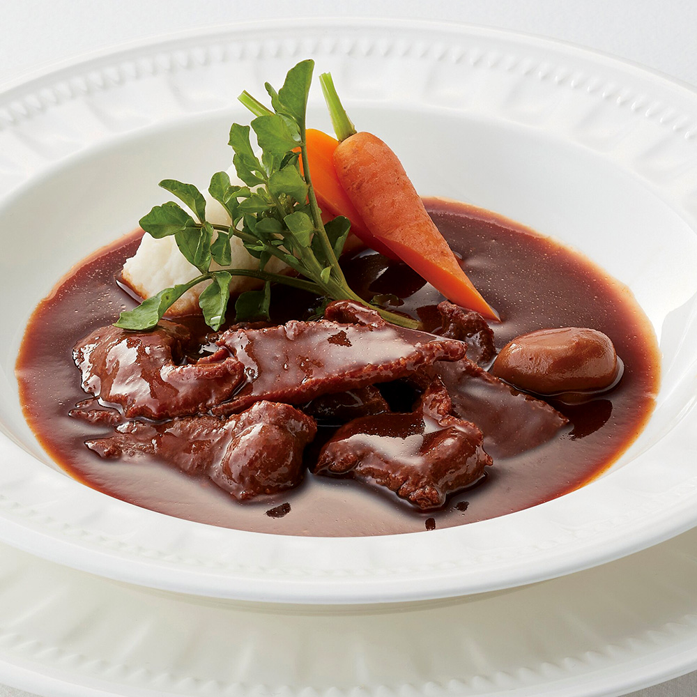 赤ワイン仕立て 牛タンシチュー