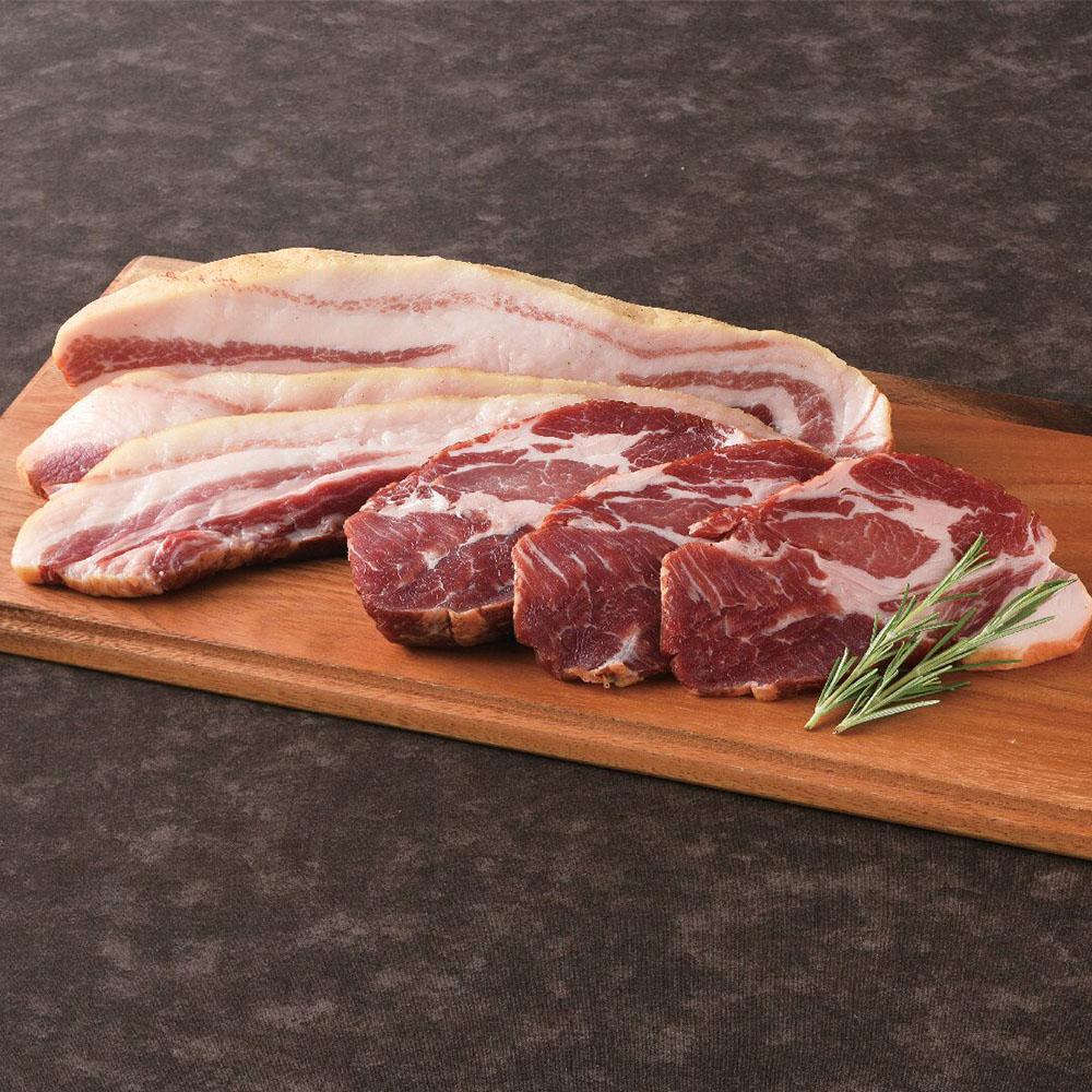 鹿児島県産黒豚生ハム・パンチェッタ（生ベーコン）ブロック