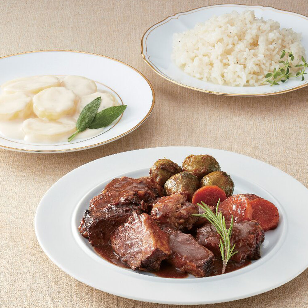 ビストロハリーズ 柔らか牛肉の赤ワイン煮セット