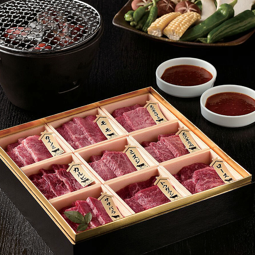 米沢牛・鹿児島県産黒毛和牛焼肉用　詰合せ御膳