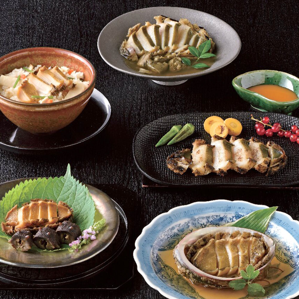 日本のおいしいお料理　天然あわび割烹料理詰合わせ