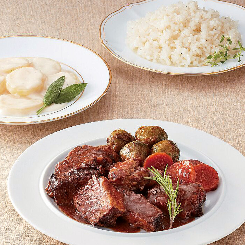 ビストロハリーズ 柔らか牛肉の赤ワイン煮セット