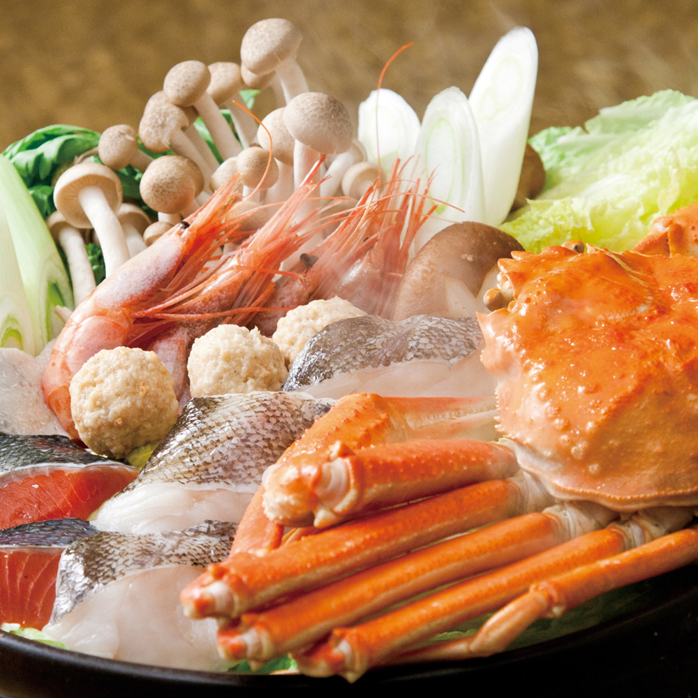 海鮮鍋セット（4人前）＆ズワイ蟹2尾