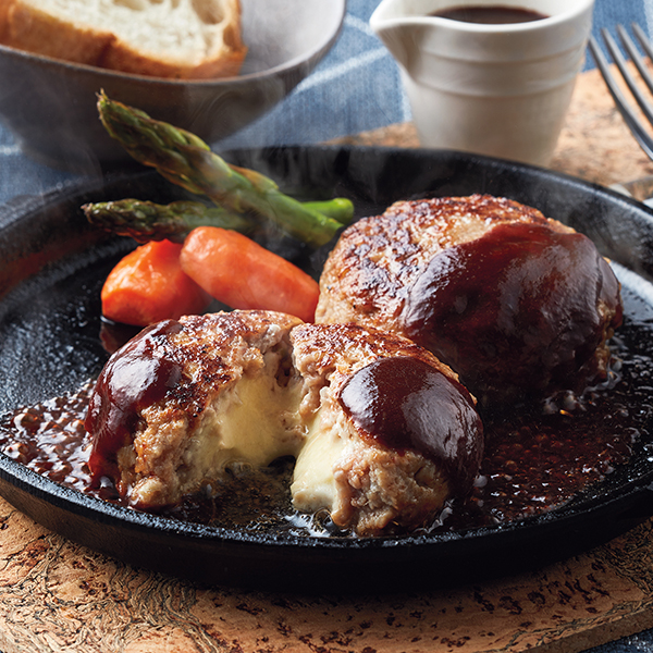 宮崎県産合挽き肉のチーズ入り生ハンバーグ