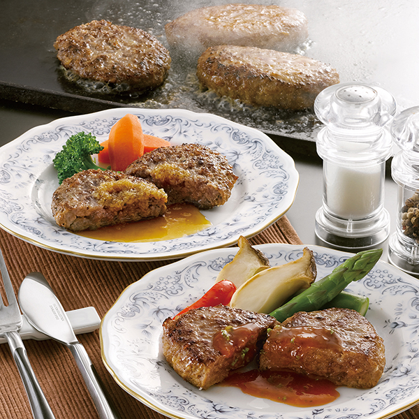 宮崎県産黒毛和牛 生ハンバーグと国産合挽き 生ハンバーグ