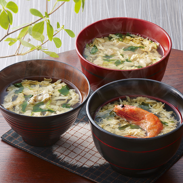 「新宿割烹中嶋」3種のお吸い物