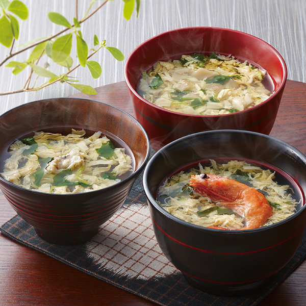 「新宿割烹中嶋」3種のお吸い物