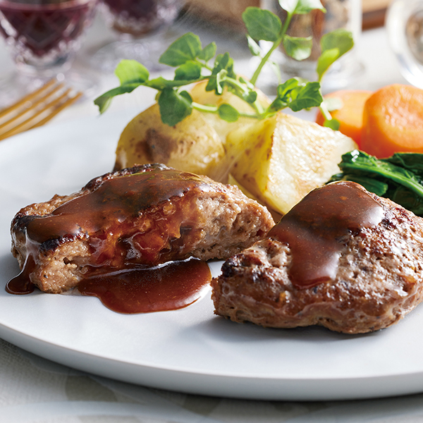 「JINBO MINAMI AOYAMA」焼き目つきハンバーグ