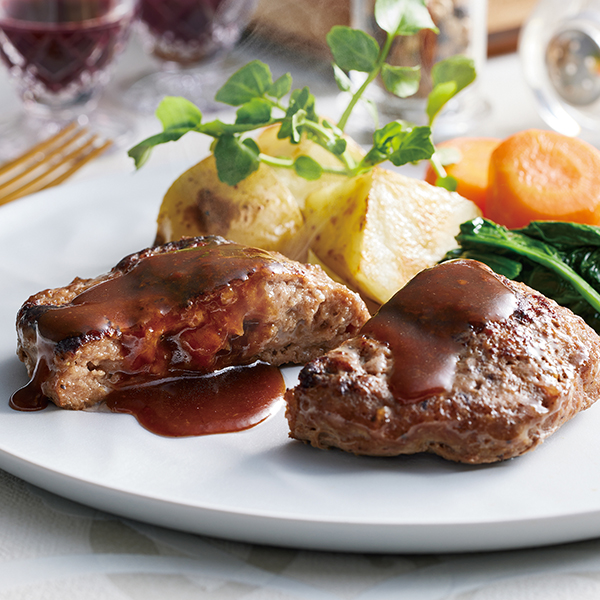 「JINBO MINAMI AOYAMA」焼き目つきハンバーグ