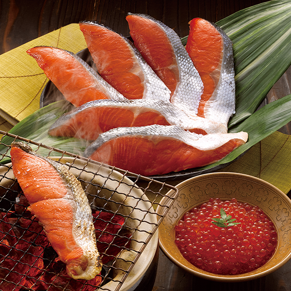 紅鮭のヒマラヤ岩塩漬けといくら醤油漬け