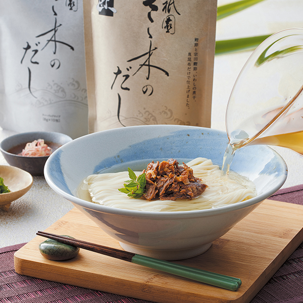 「祇園さゝ木」だしと牛しぐれ煮・手延素麺セット