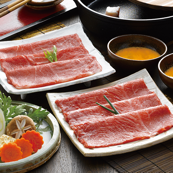 松阪牛とくまもとあか牛のすきやき肉