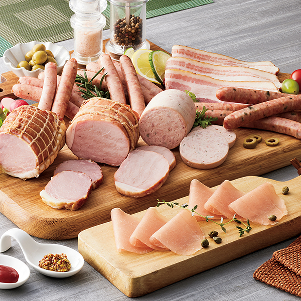 「トンデンファーム」燻しロースハムとバラエティーセット