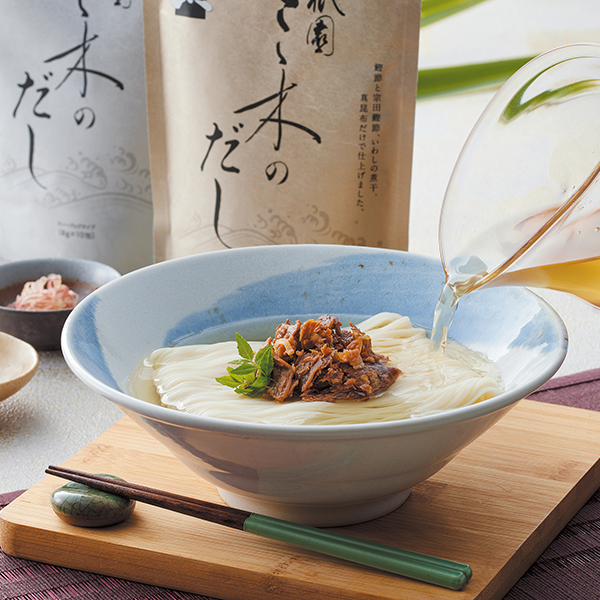 「祇園さゝ木」だしと牛しぐれ煮・手延素麺セット