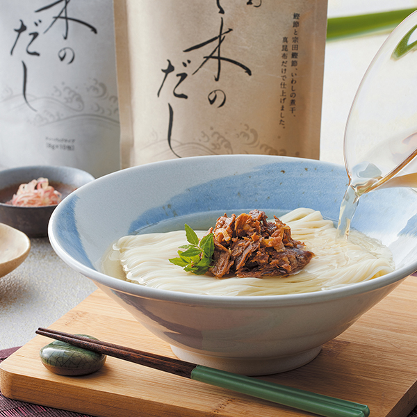 「祇園さゝ木」だしと牛しぐれ煮・手延素麺セット