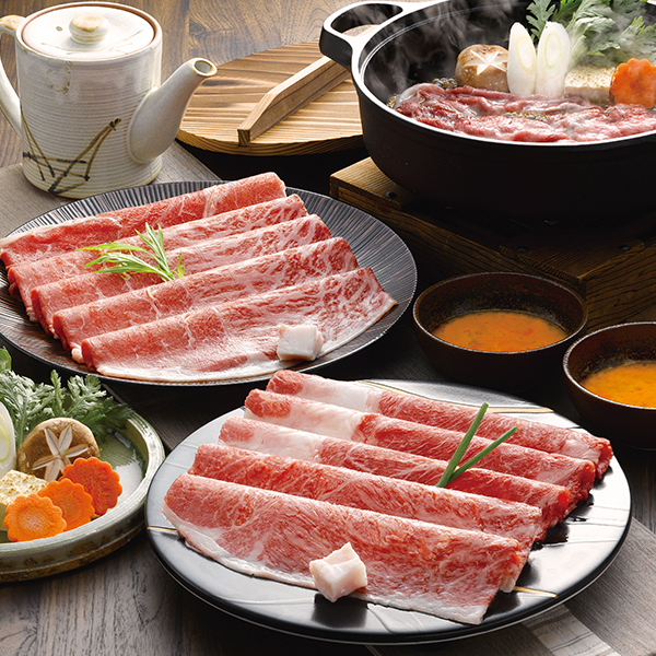 松阪牛とくまもとあか牛のすきやき肉