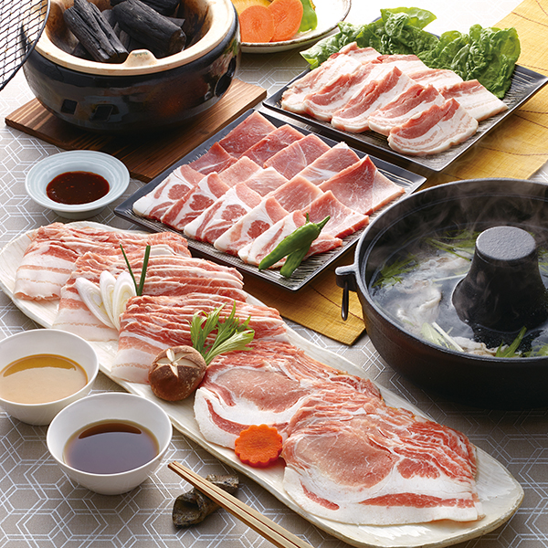 九州産黒豚しゃぶしゃぶ肉と焼肉セット