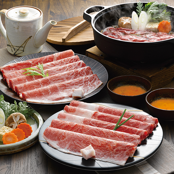 松阪牛とくまもとあか牛のすきやき肉