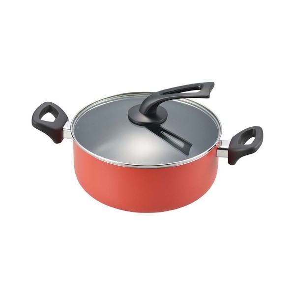 「エステル」アルミ両手鍋24cm