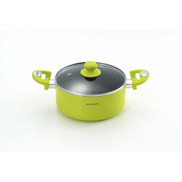 「マリ・クレール」“カラーズ”アルミ両手鍋20cm